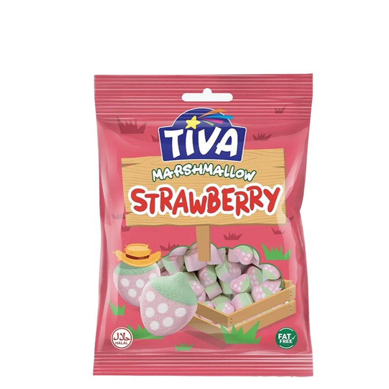 TIVA MARSHMALLOW STRAWBERRY 140 GR x 12