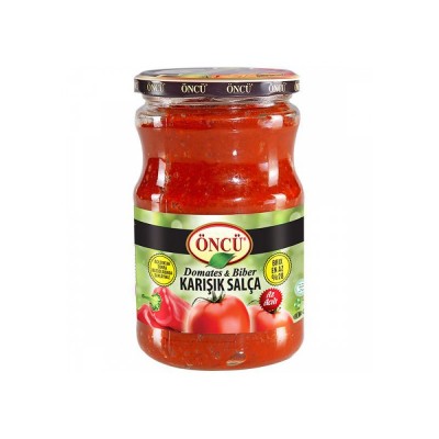 ONCU MIXED TOMATO &amp; PEPPER PASTE 370 GR x 12